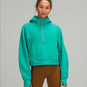 Lululemon half zip scuba in maldives green